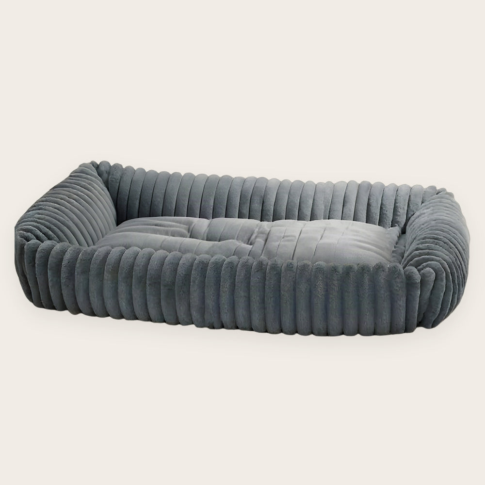 Panier chien en velours côtelé CANIPANI, XXL — 80 × 65 cm, sur fond neutre